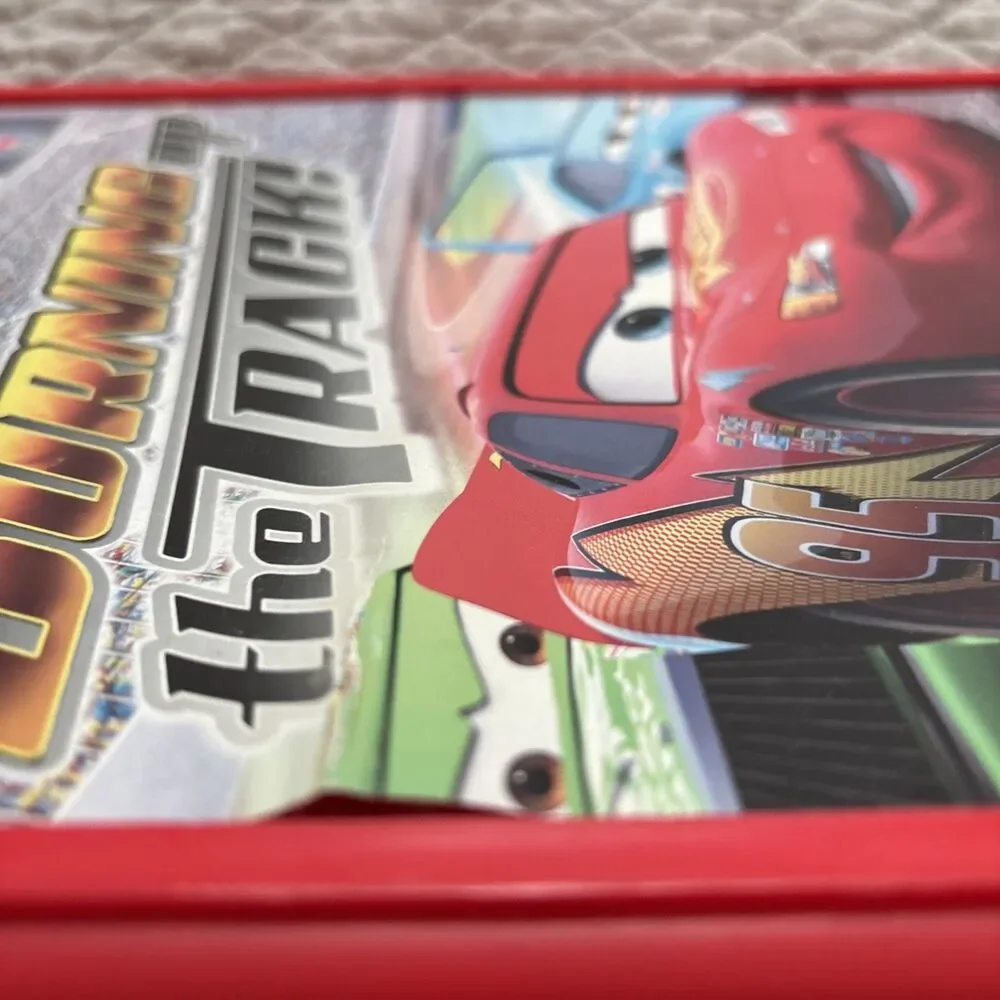Disney Cars Red Plastic Carrying Storage Case For 50 Vehicles